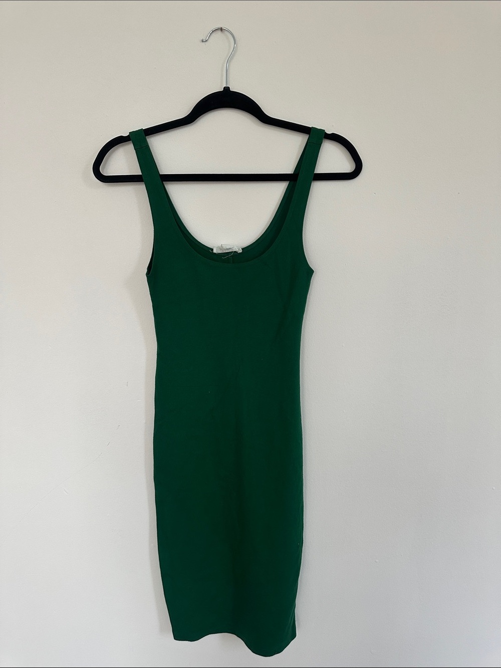 Forever 21 Emerald Green Scoop-Neck Bodycon Midi Dress